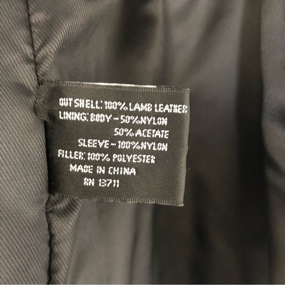 Brandini Mens Leather Coat Jacket - Picture 3 of 10